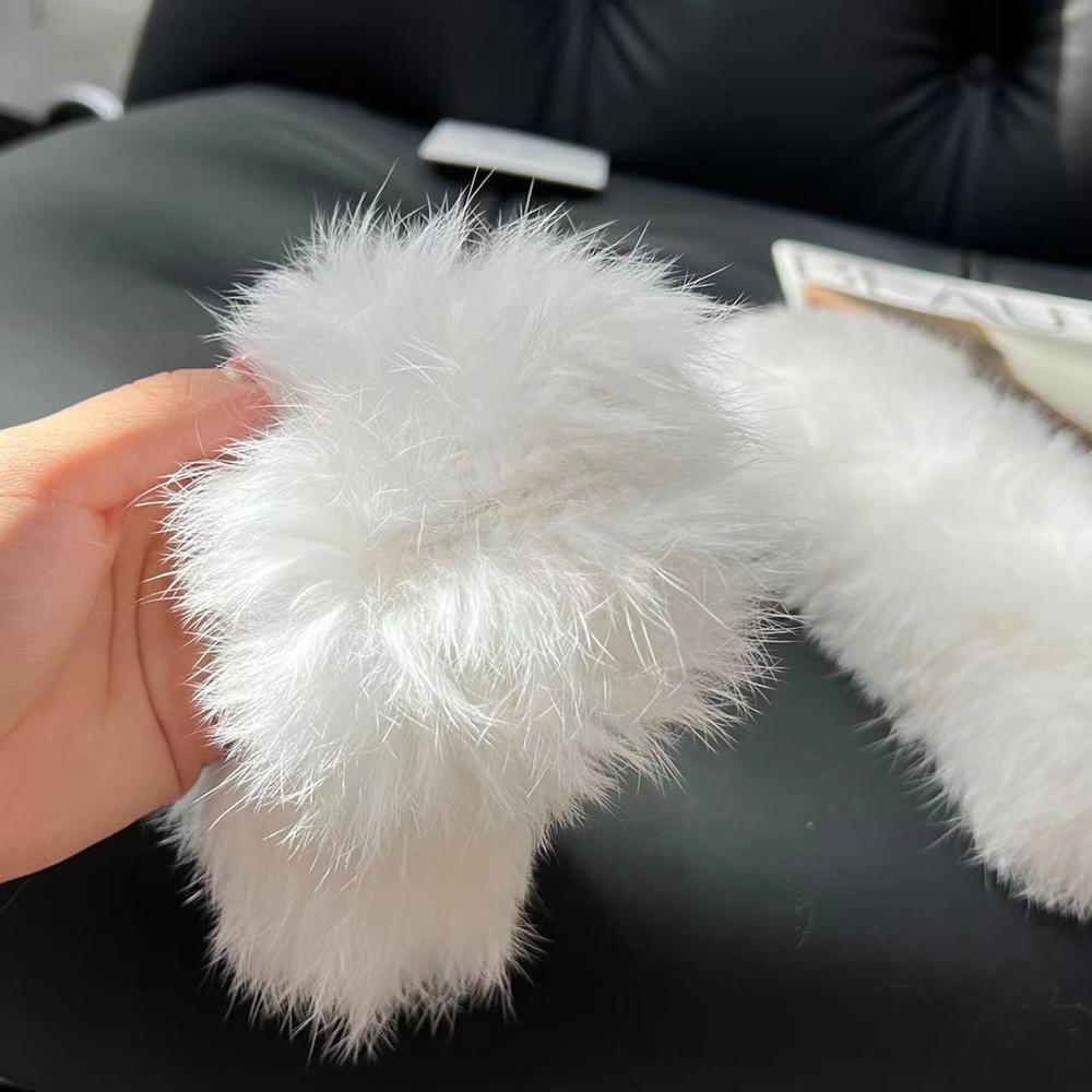 Real Rabbit Fur Gloves Winter Women Warm Soft Natural Rabbit Fur Gloves Knitted Thick Female Genuine Rabbit Fur Mittens