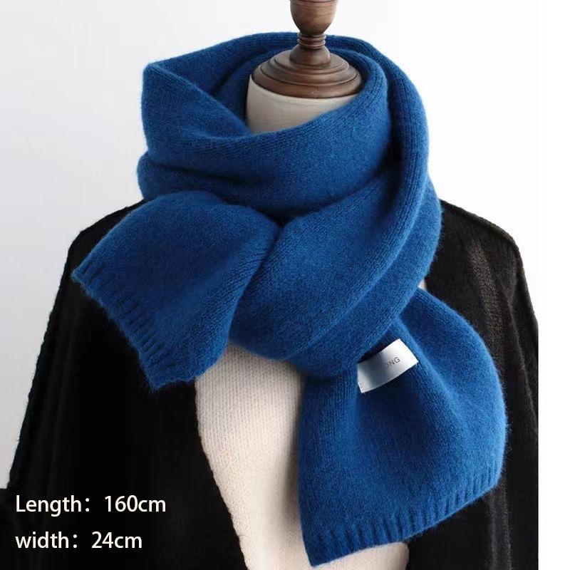 2025 Autumn And Winter  Korean Version Ing Style Solid Color Scarf Student Warm Knitted Versatile Couple Scarf