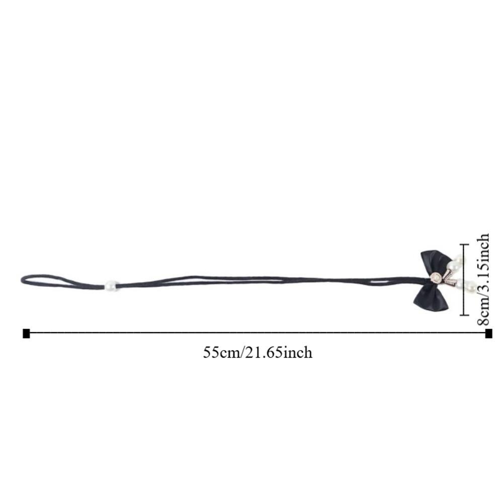2 PCS Pearl Bowknot Curtain Straps Adjustable Curtains Tie Rope Curtain Tieback Living Room