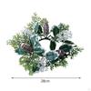 Artificial Candles Wreaths, Candle Garland Rings, Flower Pillar Rings