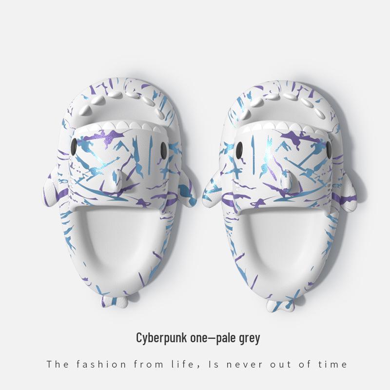 

Punk Shark Non-slip Sandals - Trendy Squishy Summer Slippers for Couples, Ideal for Home and Outdoor Use 38/39