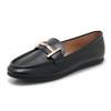 New Fashion Women Flat Shoes Round Toe Leather Casual Boat Shoes Soft Slip-on Loafers