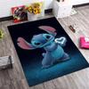 Stitch Tropical Monstera Leaf Surfboard Floral Seamless Print Area Rug Non Slip Cartoon Gaming Bedroom Floor Carpet