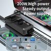 200W Car Cigarette Lighter Plug Voltage Converter DC 12V To AC 110V/220V Portable Power Converter for Vehicles Camping Road Trip