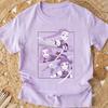 Popular Cartoon Print Women T-Shirt Cartoon Design Casual Harajuku Style T-shirts Girls Round Neck Short Sleeved Top Fans Gifts