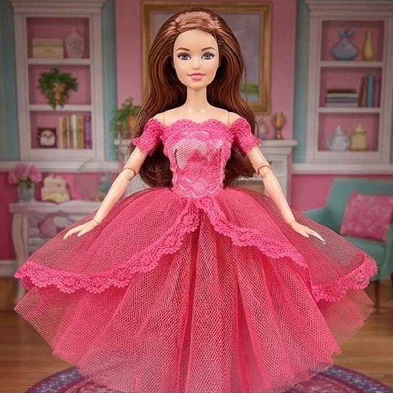Elegant 1/6 Doll Dress Formal Ball Gown Outfit Soft Fabric For Ball Jointed Doll Fashion Dolls Dressingup Clothes