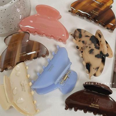 Korean Gold Label Candy Color Acetate Medium Hair Claw Clip