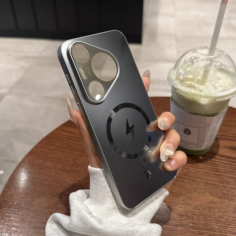 Applicable To Huawei Mate70pro Mobile Phone Case New Magnetic Suction Pura70Ultra with Lens Film P70 Protection Case