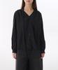 MUSINSA STANDARD WOMAN Women'S Volume Shirring Tie Blouse [Black]