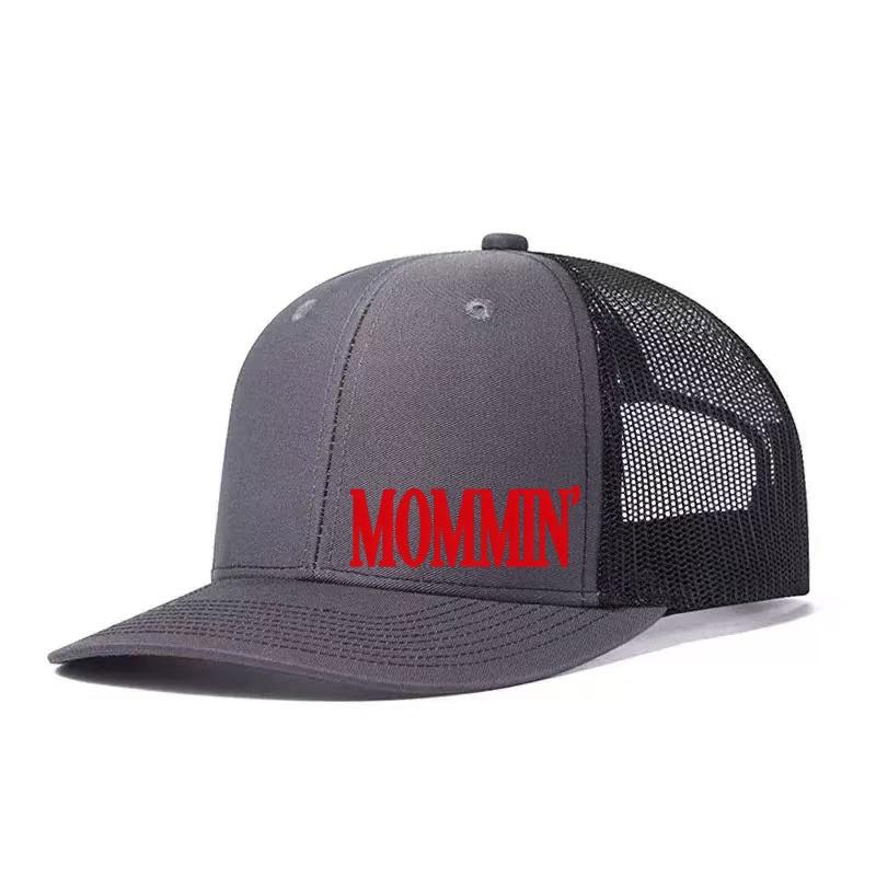 Mommin Printed Adjustable Baseball Cap Snapback Dad Hat Breathable Trucker Mesh Hat Golf Fishing Outdoor Sun Cap