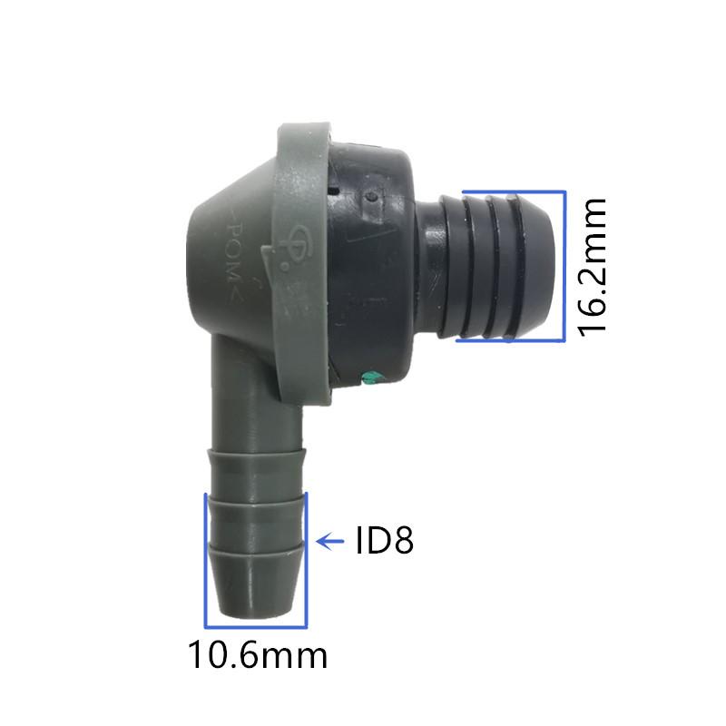 ID6 ID8 ID12 elbow 90 degree one-way valve L type non-return valve one way valve air pump vacuum check valve for car original1pc