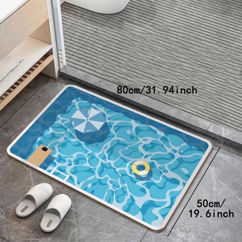 Diatom Mud Floor Mats Absorbent Quick-drying Bathroom Floor Mats Household Bathroom Wear-resistant Non-slip Foot Mats