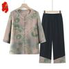 Women's Chinese Style Seven-Sleeve Floral Top