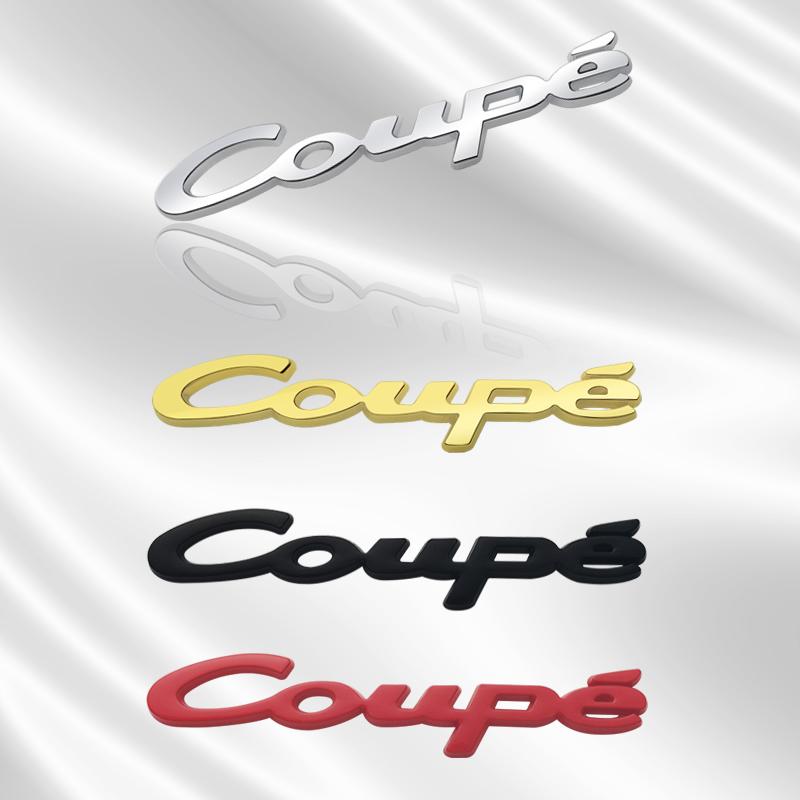 3D Badge Coupe Design Car Sticker Rear Trunk Body Letters Emblem For Ford Toyota Honda Hyundai Acura Mitsubishi Opel Accessory