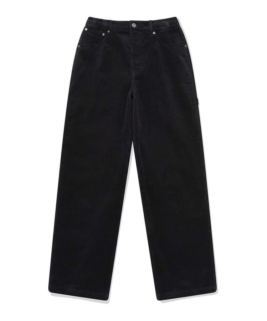 COVERNAT Semi-Wide Fit Corduroy Carpenter Pants Black