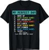 Mens Clothing My Perfect Day Play Video Games Funny Oversized T-shirt Boys Kids Fitness T Shirt Summer Tees Tops Cotton Tshirt