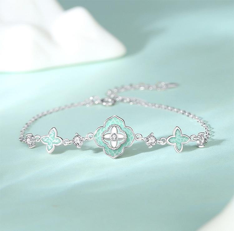 

Новое эмалевое ожерелье под фарфор с имитацией керамики - Ретро китайский стиль, подарок на День святого Валентина для женщин Silver-plated Copper