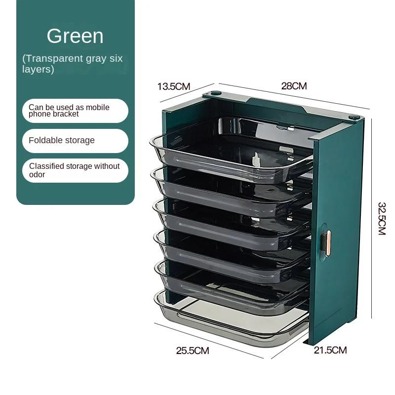 Flerlagers Diskställ Kökmonterat Hot Pot Grönsaksredskap Matlagningsfat Bricka Hushållsvägg Disk Kök Organiserare