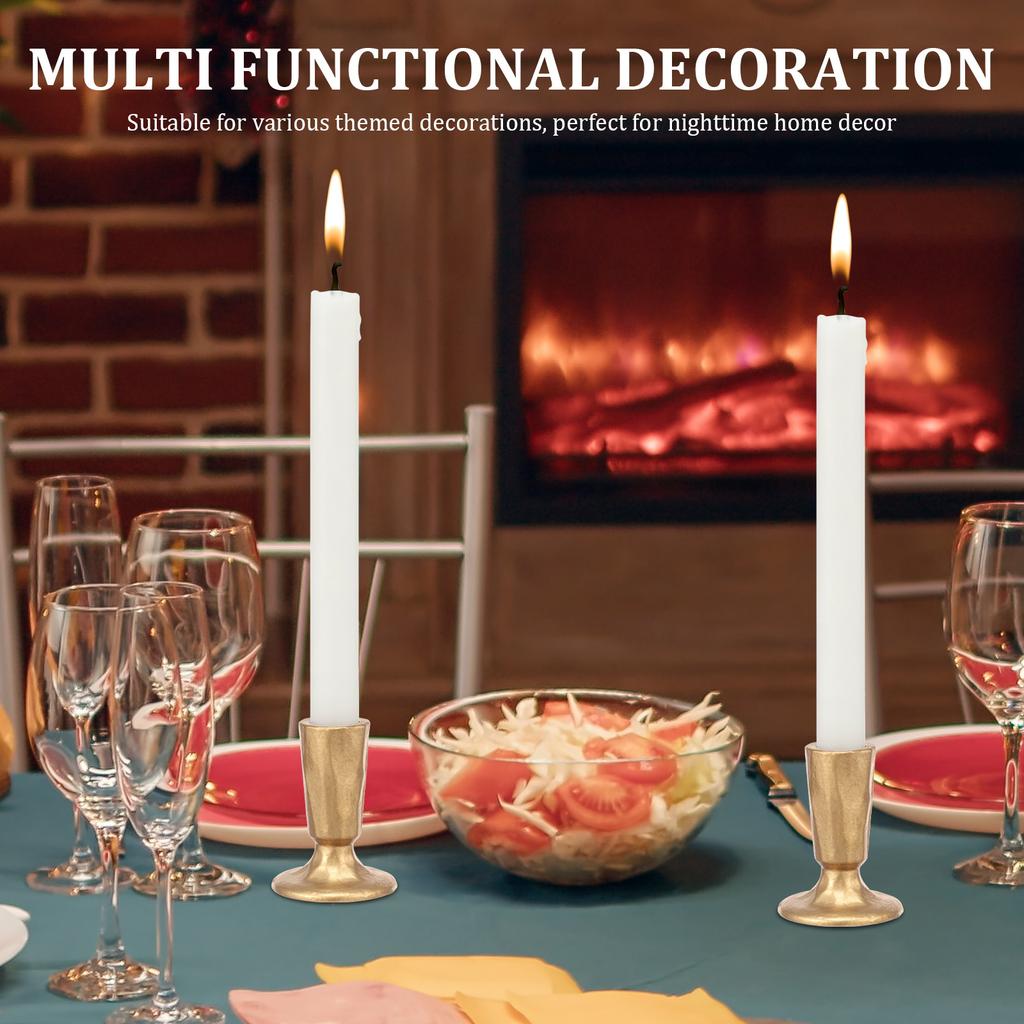 2/4 Pcs Vintage Candlestick Holders Gold Candle Holder Decorative Candlestick Set Candle Sticks Holder for Wedding Home Decor