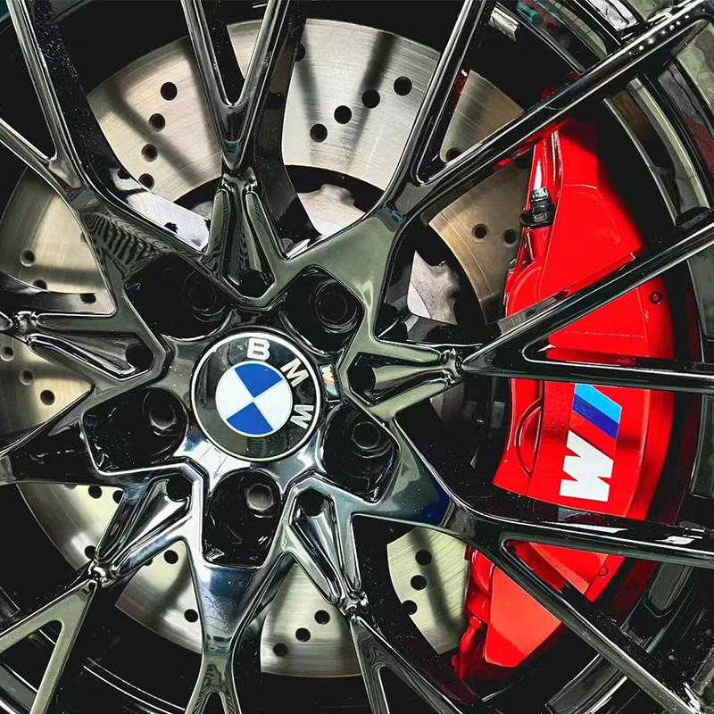 6pcs/Set Caliper Car Sticker Wheel Hub M Logo For BMW G01 G02 F22 F23 E46 E93 E39 G26 F01 F02 F06 G32 G20 G29 F30 G42 FI5