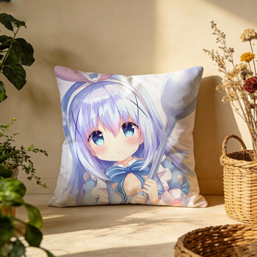Fashion IIs the Order a Rabbitied Cushion Cover Versatile DoubleSided Pillow Case Fit for Sofa Bed Car Daily Decor