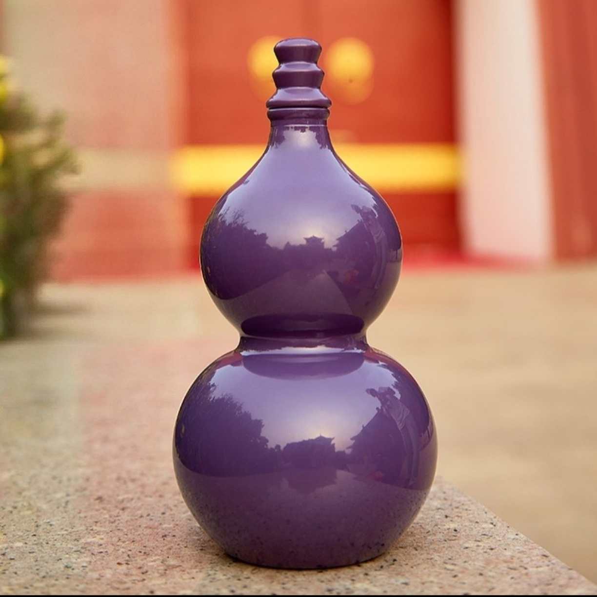 

Creative Gourd Style Baijiu Whisky Bottle Decorative Ornament for Living Room Study Milk Tea Fruit Tea Gift for Birthday 10.4x10.4x13.9cm фіолетовий
