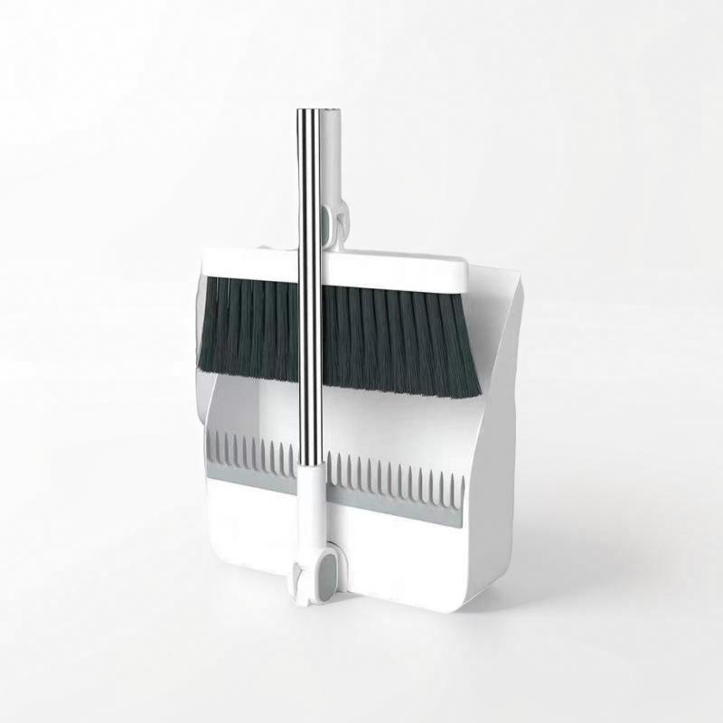 

Складний набір віника та совка з антипригарним, потовщеним, обертовим дизайном для легкого прибирання