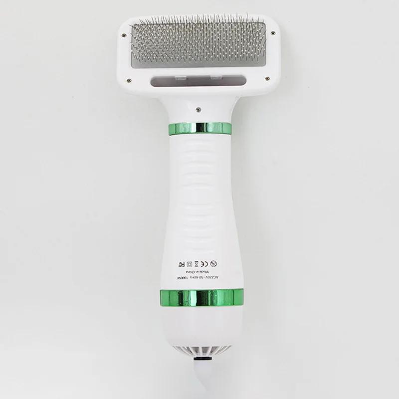 

2-в-1 фен для ухода за домашними животными фен для домашних животных портативный вентилятор для собак щетка для стрижки кошек и собак с регулируемой температурой для домашних животных US plug белый