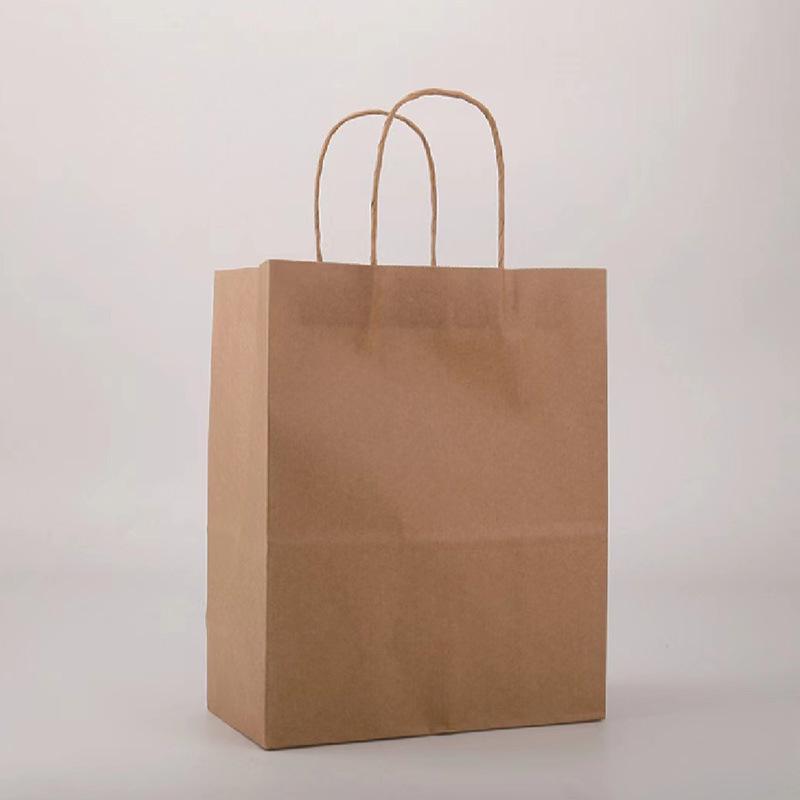 Custom Kraft Paper Tote Bag with Logo for Packaging and Storage