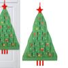 Reusable Fabric Advent 24 Days Christmas Tree Shape Storage Bag Cloth Advent Countdown Calendar For Home Decorators Collectors