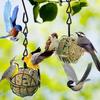 2 Stück Hängender Vogelfutterspender für Wildvogel-Fettkugeln Halter Vogelfutterspender Außen Hängender Vogelfutterspender Wildvogel-Futterbedarf