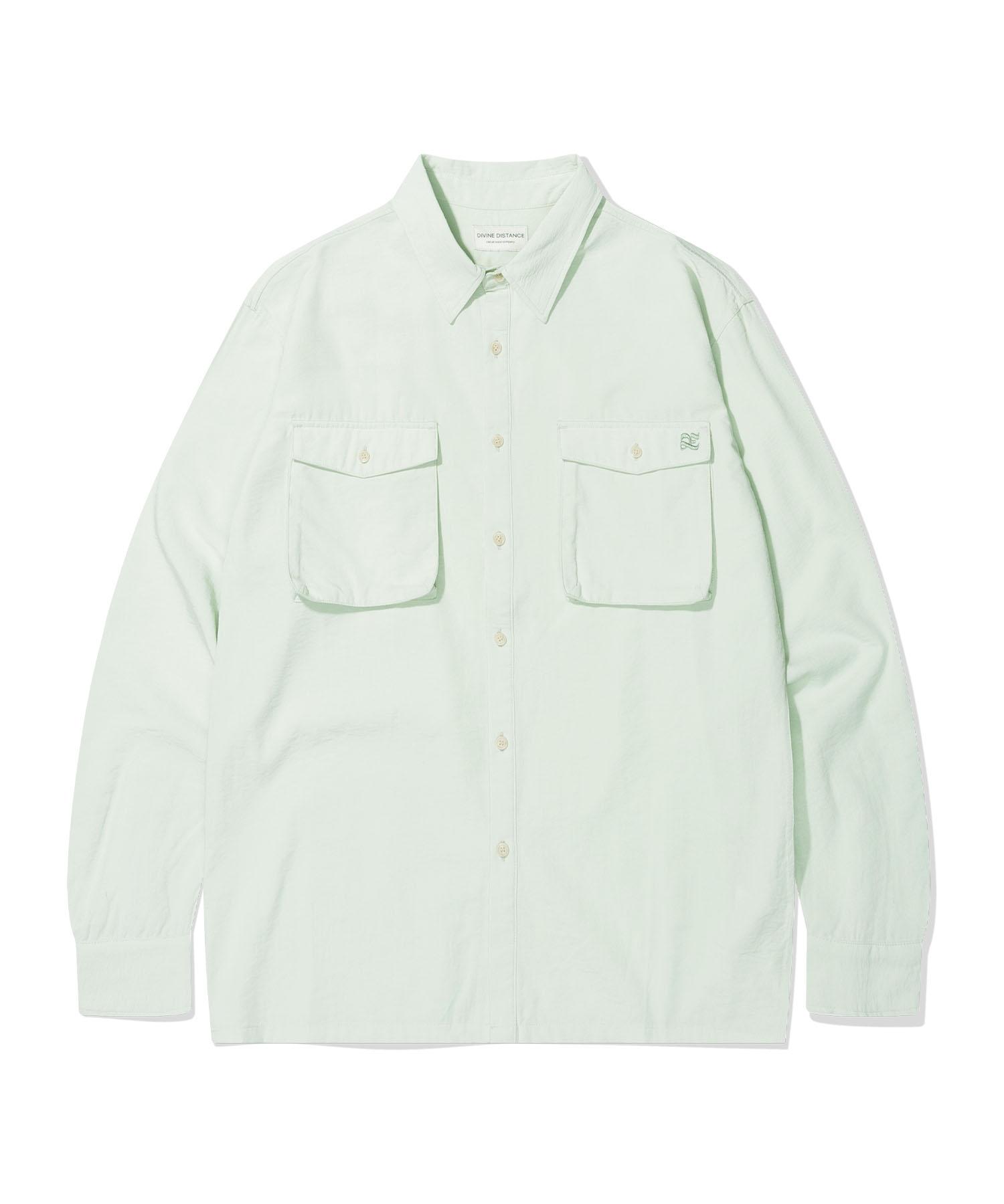Divine Distance Double Pocket Detail Shirt [Mint] M
