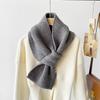 Winter scarf women's autumn and winter new cross small scarf small scarf solid color warm scarf