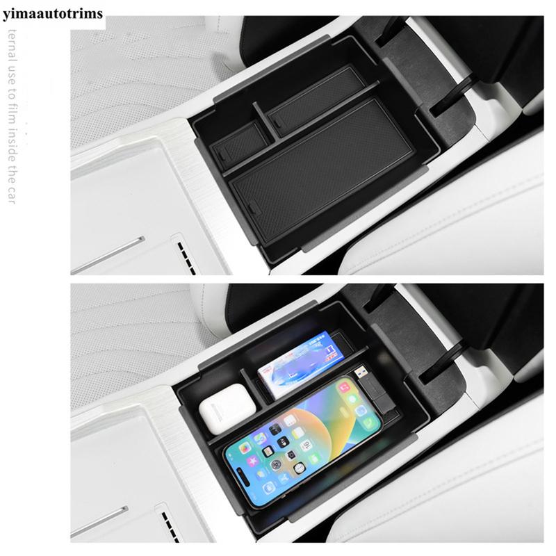 Boîte de rangement pour accoudoir de console centrale de voiture Contenant inférieur central Organisateur de gants Accessoires Pour GEELY GALAXY E5 / EX5 2024 2025