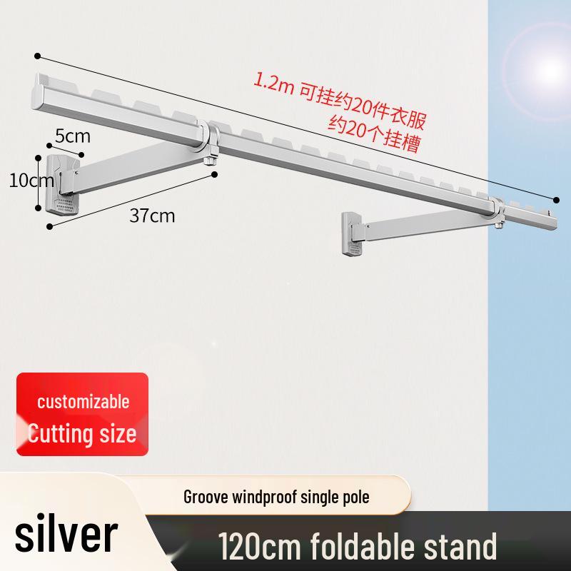 Invisible Wall-Mounted Retractable Clothes Drying Rack for Balcony and Home Use