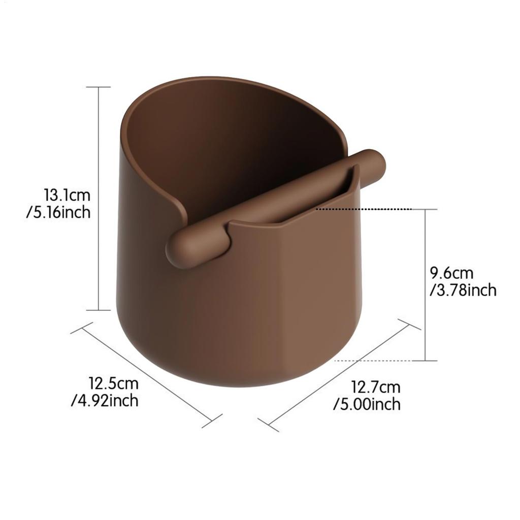 Coffee Knock Box Shock Absorbent Coffee Puck Container Knock Bin for Espresso Machine Home Cafe Countertop Waste Disposal