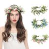 Trendy Forest Flower Headbands Green Leaf Festival Wedding Floral Headpiece Bohemian Flower Crown Women Seaside Vacation Wreath