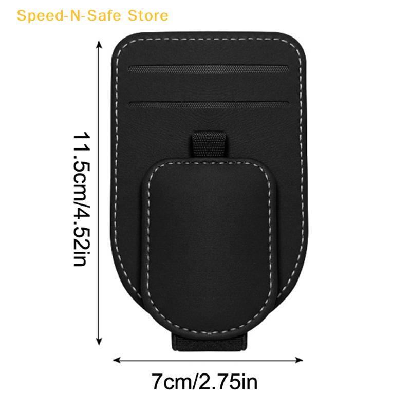 Leather Magnetic Eyeglass Holder For Car Sun Visor Sunglasses Clip Handy Storage Easy Match Universal Vehicle Organizer