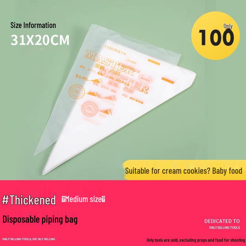 Einweg Verdicktes Spritzbeutel Set mit Tüllen & Backformen für Babynahrung & Kuchen