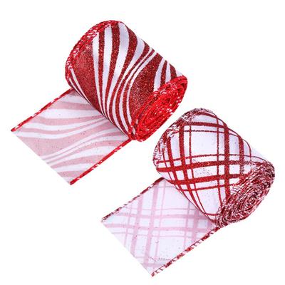Supplies DIY Craft Room Ornament Christmas Tree Decorations Wired Edge Ribbon Christmas Bows