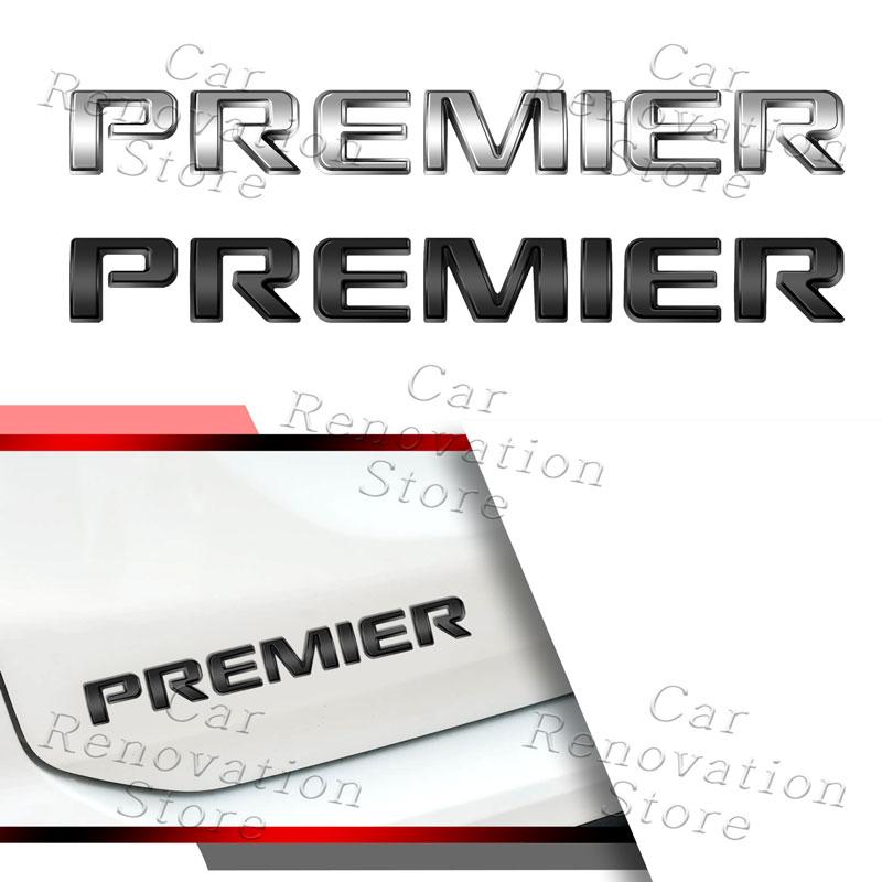 3D Metal Car Styling Premier Letter Logo Rear Trunk Fender Sticker Side Badge Decor For Chevrolet Captiva Colorado Cruze Malibu la2