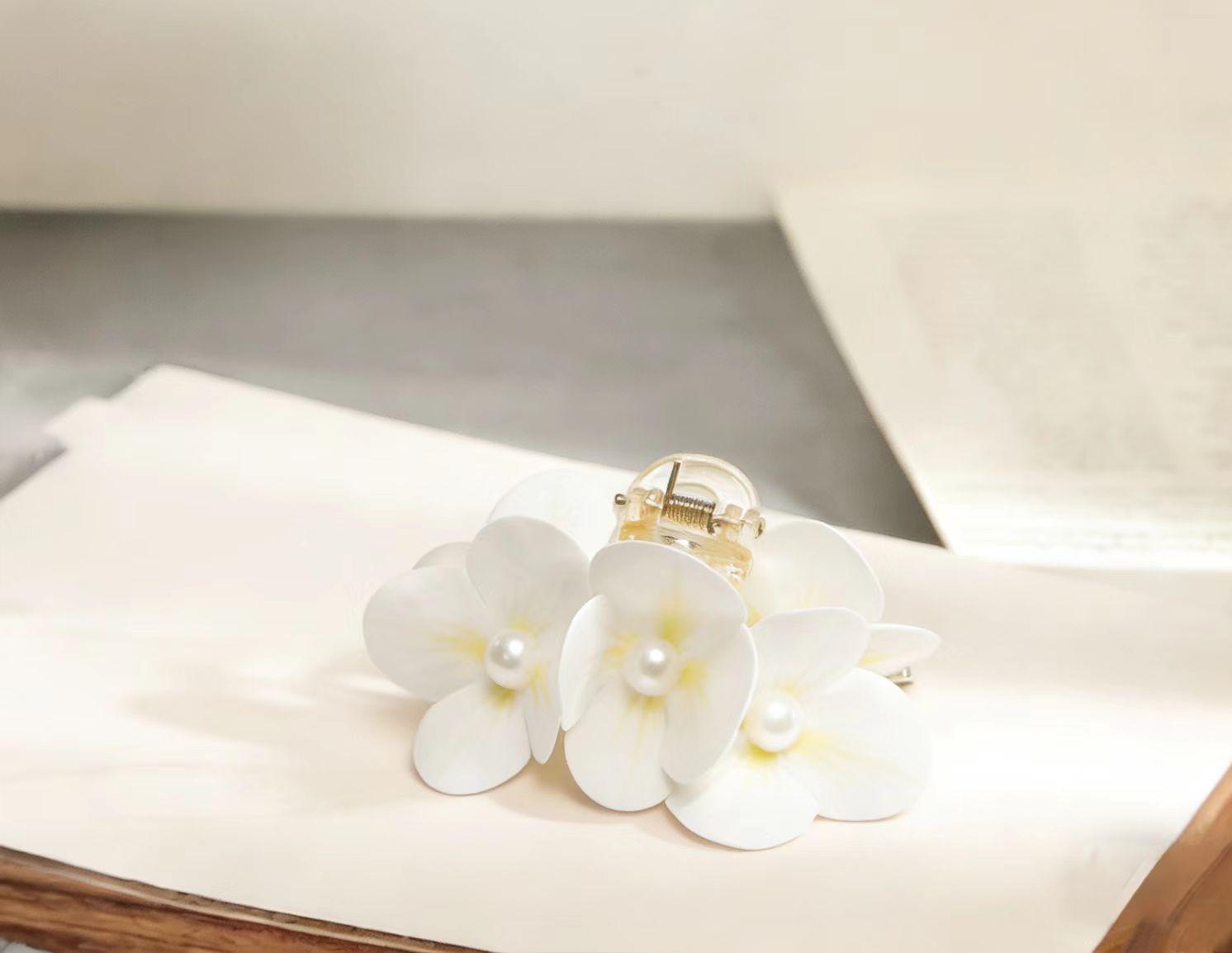 Mint Mambo Phalaenopsis Flower Duckbill Hair Clip - Summer Fairy Style