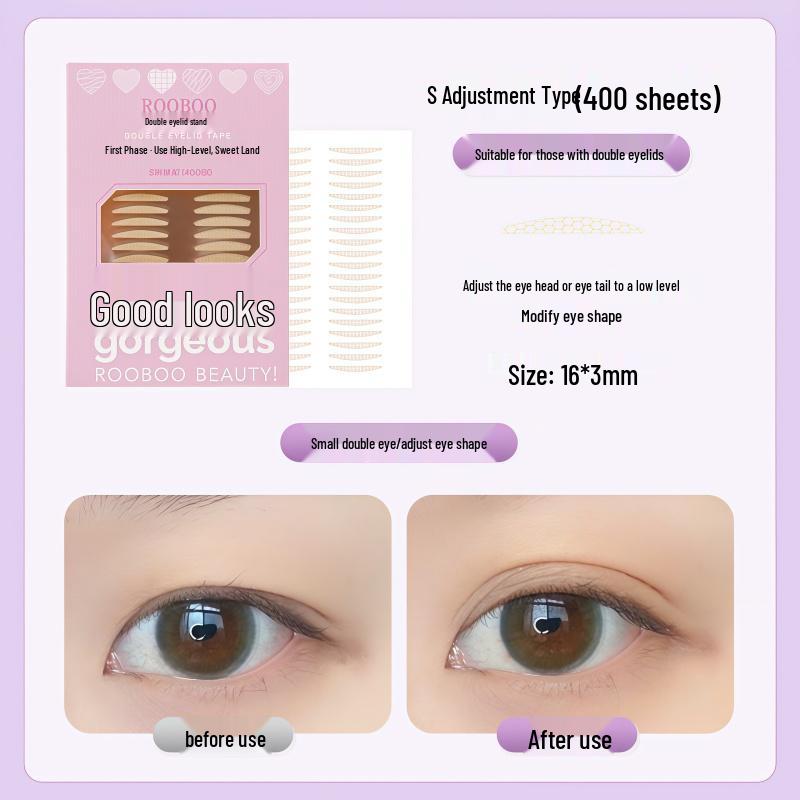 Seamless Invisible Double Eyelid Stickers: Natural, Realistic, Long-lasting, Waterproof, Sweatproof Makeup for Women and Students