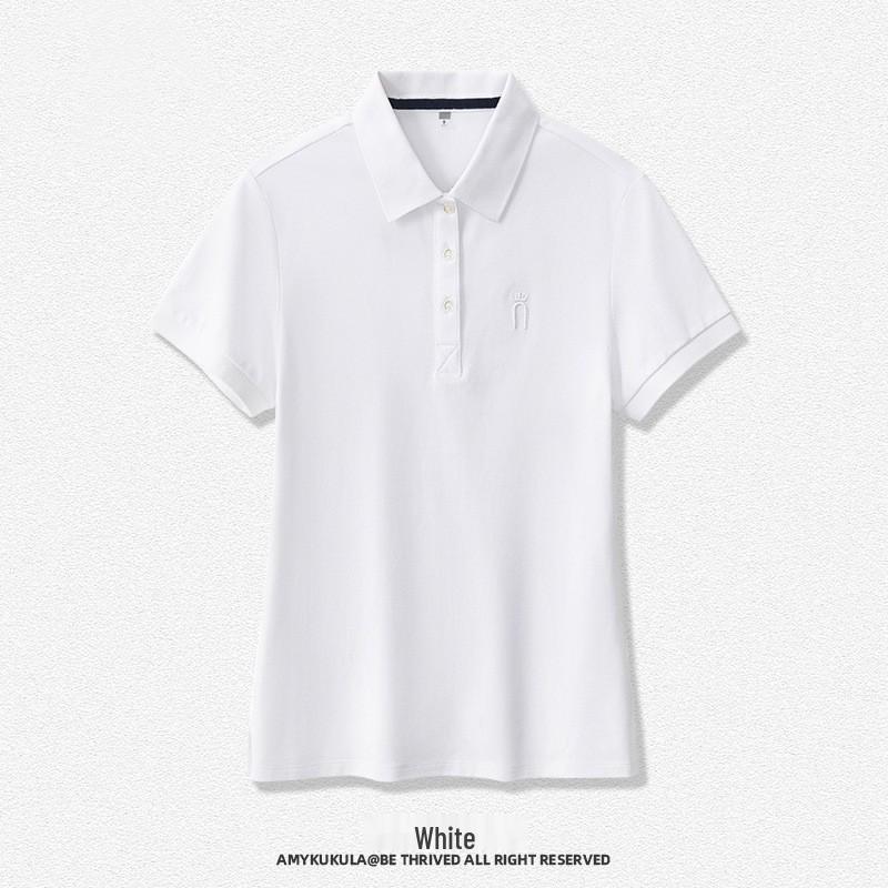 2025 Sommer Damen Stretch Basic Polokragen T-Shirt