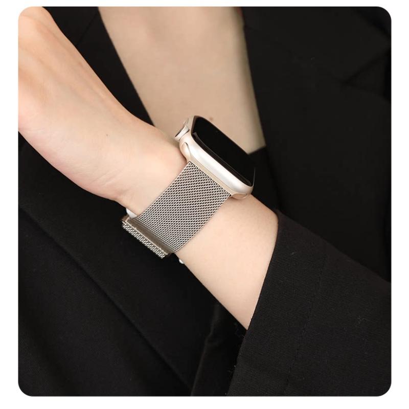Magnetic Milanese Watch Strap for Apple Watch S11, iWatch 10/9/8/7/SE
