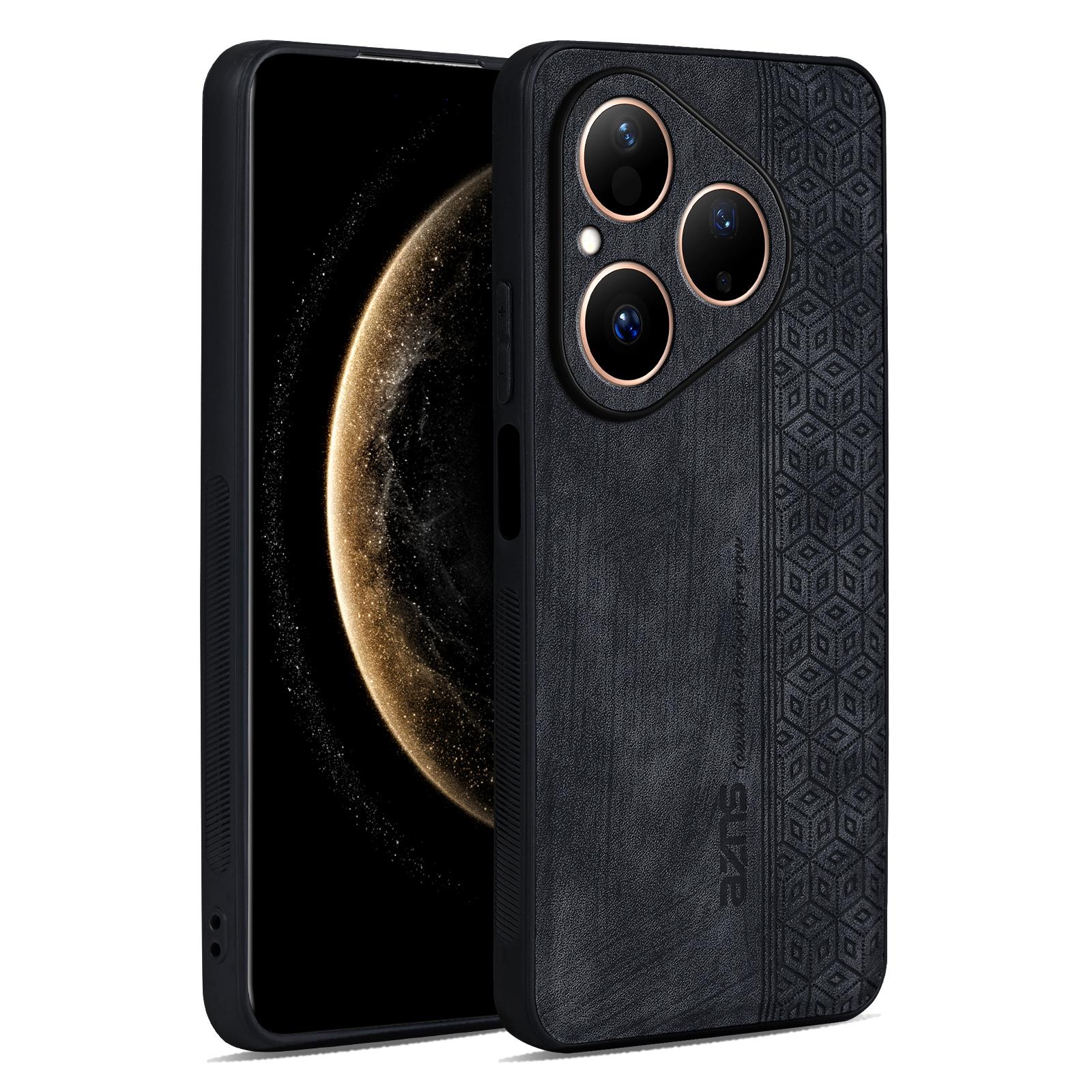 

AZNS Чехол для Huawei Pura 80 Защитный чехол для телефона из ТПУ, покрытый искусственной кожей Black