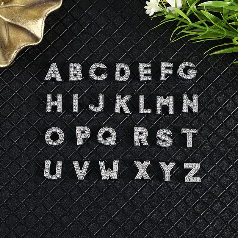 26Pcs Cartoon Letter Nail Art Charm Rhinestone English Letter Diy Nail Decoration Fashion Diy Manicure Decorations Accessories