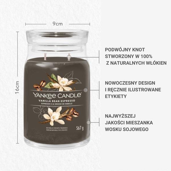 Yankee Candle Signature Duża Świeca W Słoiku Vanilla Bean Espresso 567G