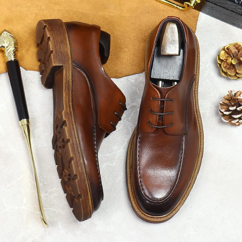 Italian Luxury Man Shoes  Genuine Leather Flat Oxford Casual Business Social Shoe Male Sneakers 2024 Spring New