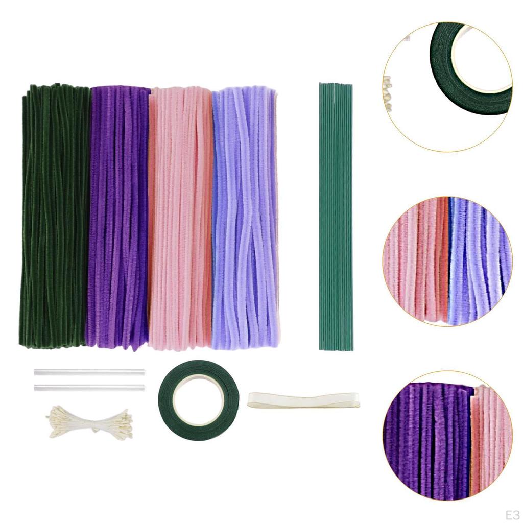 , Craft Supplies, Chenille Stem, Accessories, DIY Decorative Flower Making Kit, Bouquet To Give As A